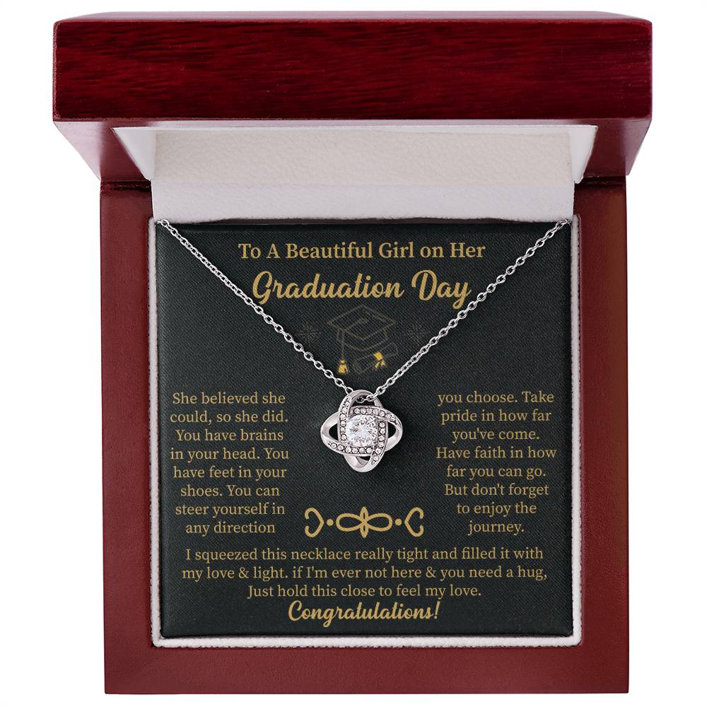 class of 2026 graduation necklace presented in an elegant keepsake gift box